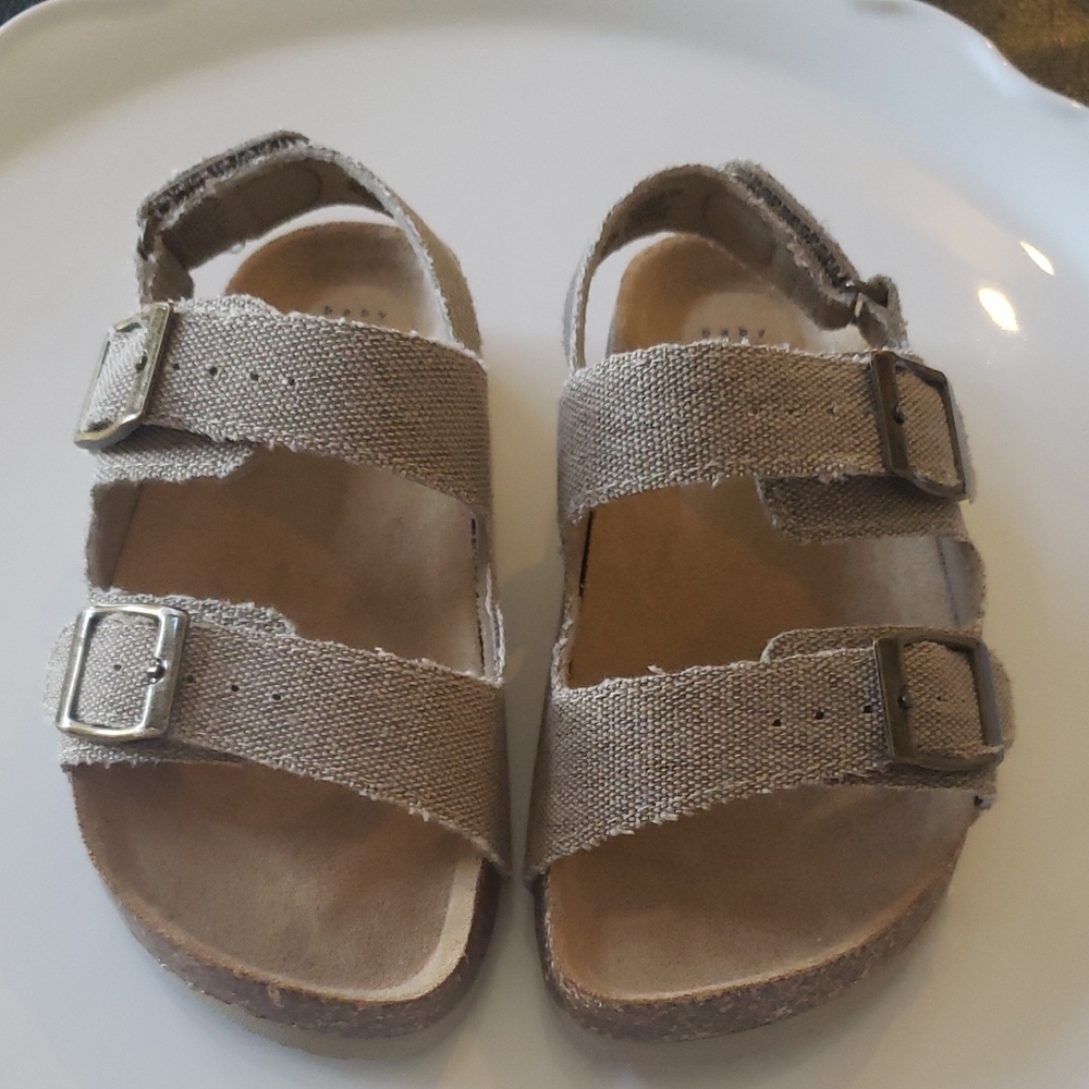 GAP Kids Tan Double Buckle Sandals